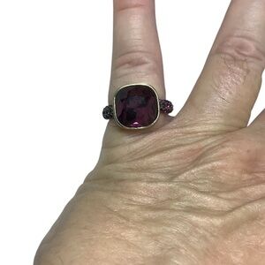 Heidi Daus Swarovski purple crystal ring